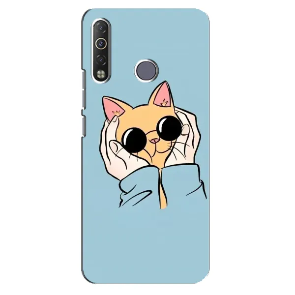 Чехол с рисунком «КОТИК в очках» для TECNO Camon 12 Air CC6