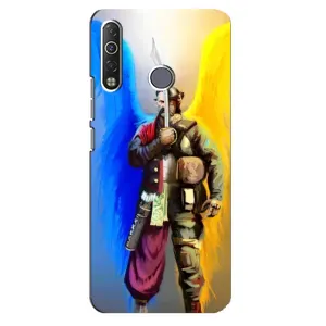 Чехол с картинкой (Патриотический КОЗАК) на TECNO Camon 12 Air CC6 (Козак с крыльями)