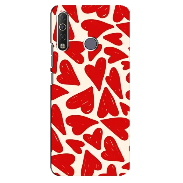 Чехол с рисунком «Красные сердечка» для TECNO Camon 12 Air CC6 Чехол с рисунком «Красные сердечка» для TECNO Camon 12 Air CC6
