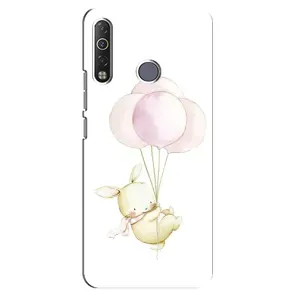 Силіконовий бампер з картинкою звірів для TECNO Camon 12 Air CC6 (Кролик та кульки)