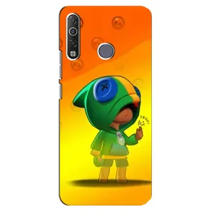 Чехол Бравл Старс для TECNO Camon 12 Air CC6 (LEON в кофте)