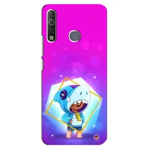 Чехол Бравл Старс для TECNO Camon 12 Air CC6 (Леон в костюме Акулы)
