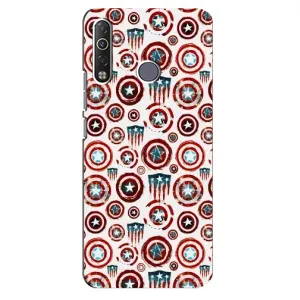 Чохол с Щітом Капітана Америки на TECNO Camon 12 Air CC6 (Марвел щити)