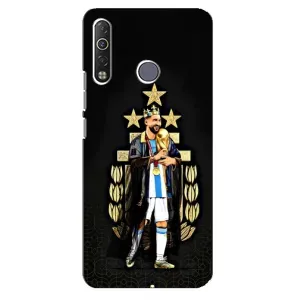 Чехлы Лео Месси Аргентина для TECNO Camon 12 Air CC6 (Месси король)