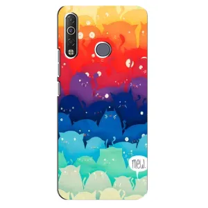 Силиконовый чехол с котиком для TECNO Camon 12 Air CC6 (Mew)