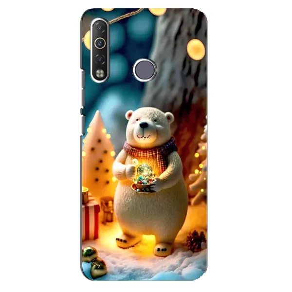 Чехол с рисунком «Новогодний ведмеженок» для TECNO Camon 12 Air CC6 Чехол с рисунком «Новогодний ведмеженок» для TECNO Camon 12 Air CC6