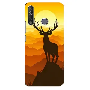 Чохли з зображенням різних тварин на TECNO Camon 12 Air CC6 (Силует Оленя)