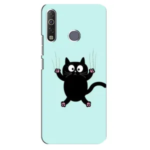 Силиконовый чехол с котиком для TECNO Camon 12 Air CC6 (Падающий кот)