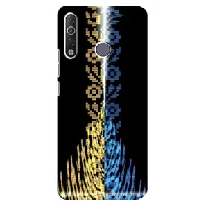 Силиконовый Чехол на TECNO Camon 12 Air CC6 (Патриотическая вышиванка)