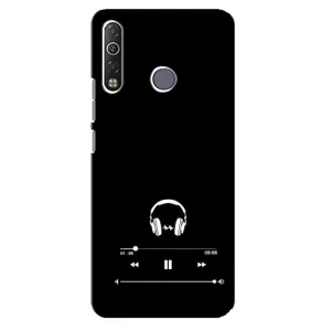 Чехол с картинками на черном фоне для TECNO Camon 12 Air CC6 (Плеер)