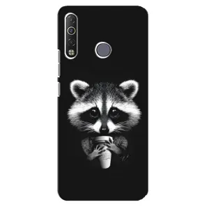Силиконовый Чехол с Енотами на TECNO Camon 12 Air CC6 (С кофем)