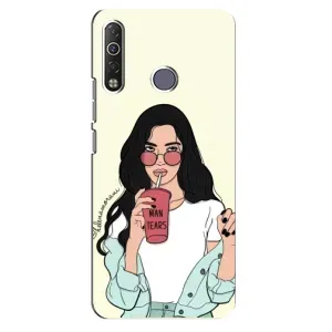 Силіконовый Чохол на TECNO Camon 12 Air CC6 з картинкой Модных девушек (З напоєм)