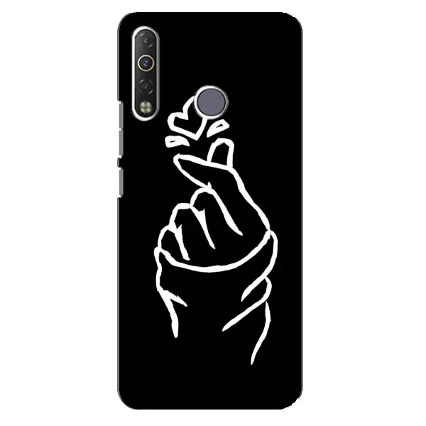 Чехол с рисунком «Сердце на черном» для TECNO Camon 12 Air CC6 Чехол с рисунком «Сердце на черном» для TECNO Camon 12 Air CC6
