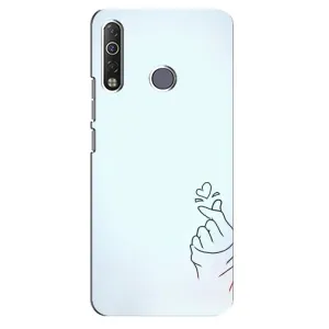 Чехлы (Знак сердечка) на TECNO Camon 12 Air CC6 (Сердце на голубом)