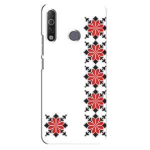 Силиконовый Чехол на TECNO Camon 12 Air CC6 с картинкой Вышиванки (Силуэт вышиванки)