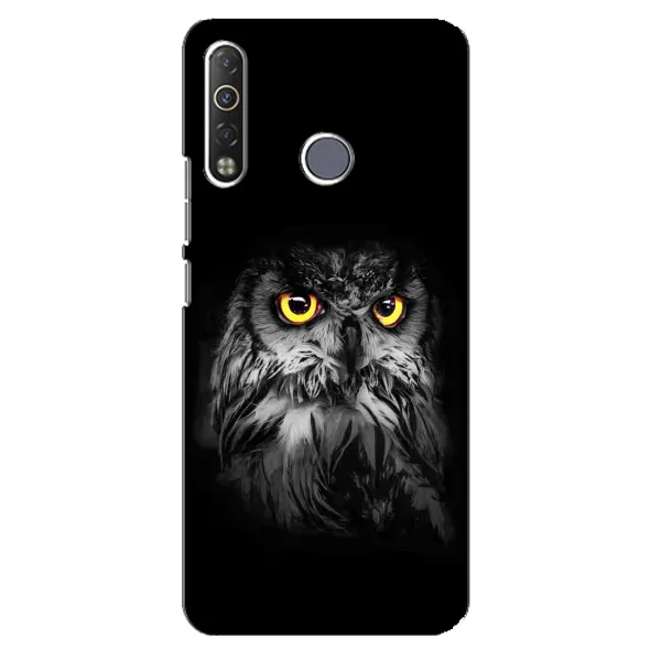 Чехол с рисунком «Сова на чёрном» для TECNO Camon 12 Air CC6 Чехол с рисунком «Сова на чёрном» для TECNO Camon 12 Air CC6