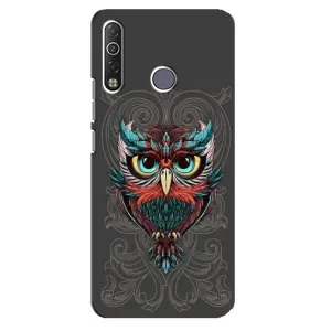 Чохли з принтом СОВИ для TECNO Camon 12 Air CC6 (Сова на сірому)