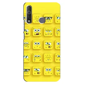 Силиконовый чехол Спанч Боб на Техно Камон 12 Ейр (Спанч-БОБ)