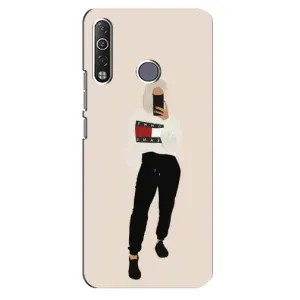 Силіконовый Чохол на TECNO Camon 12 Air CC6 з картинкой Модных девушек (Стильна)