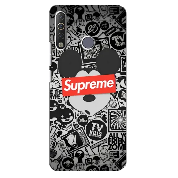 Чехол с рисунком «Supreme Маус» для TECNO Camon 12 Air CC6 Чехол с рисунком «Supreme Маус» для TECNO Camon 12 Air CC6