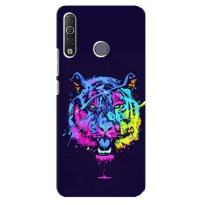 Силіконовий бампер з картинкою звірів для TECNO Camon 12 Air CC6 (Тигр-Арт)