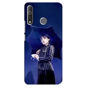 Чохол з картинкою Венсдей на TECNO Camon 12 Air CC6 (Венсдей з парасолькою)