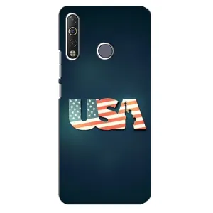 Чохол Прапор USA для TECNO Camon 12 Air CC6 (USA)