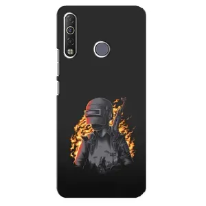 Чохол з картинкою "Герой Pubg" на TECNO Camon 12 Air CC6 (В полум'ї)