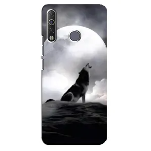 Чехол с Волком на TECNO Camon 12 Air CC6 (Волк и луна)