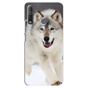 Чехол с Волком на TECNO Camon 12 Air CC6 (Волк на снегу)
