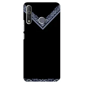 Силиконовый Чехол на TECNO Camon 12 Air CC6 (Воротник вышиванки)