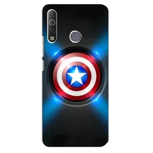 Чохол с Щітом Капітана Америки на TECNO Camon 12 Air CC6 (Яскраий Щит Капітана)