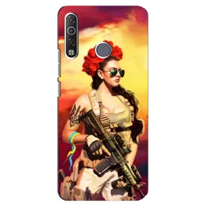 ЗСУ Чехлы (TPU) для TECNO Camon 12 Air CC6 (Женщина солдат)