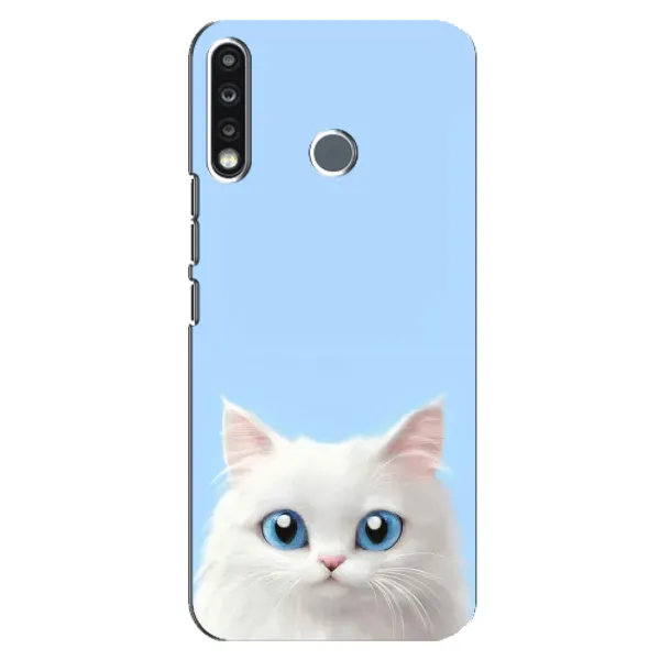 Чехол с рисунком «Белый кот» для TECNO Camon 12 CC7 Чехол с рисунком «Белый кот» для TECNO Camon 12 CC7