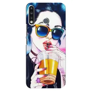 Чохол з картинкою Модні Дівчата TECNO Camon 12 CC7 (Дівчина з коктейлем)