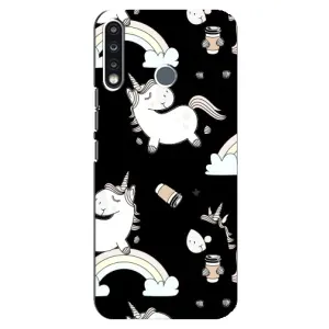 Чохол Unicorn на TECNO Camon 12 CC7 (Єдинорог з кавою)