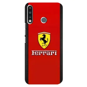 Силиконовый бампер с картинкой машины на TECNO Camon 12 CC7 (Ferrari Logo)