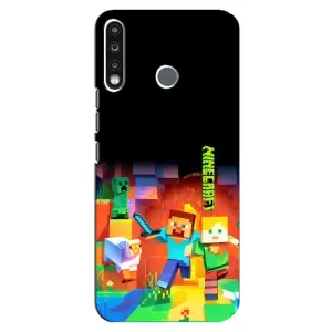 Чехлы для TECNO Camon 12 CC7 (Персонажи Майн Крафт) (Герой Майнкрафт)