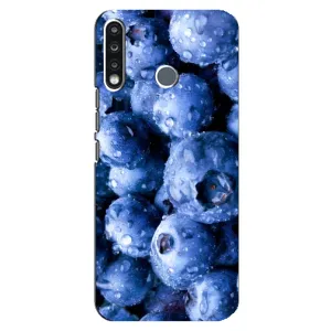 Чехол с изображением вкусной еды для TECNO Camon 12 CC7 (Голубика)