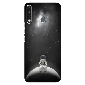Силиконовый Чехол с принтом "Космонавты" на TECNO Camon 12 CC7 (Космонавт романтик)