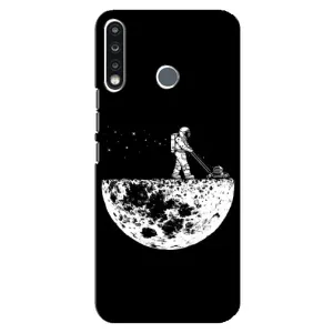 Силиконовый Чехол с принтом "Космонавты" на TECNO Camon 12 CC7 (Космонавт)