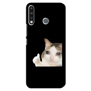 Бампер с принтом Мемы для TECNO Camon 12 CC7 (Кот в слезах)