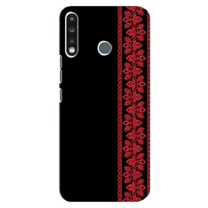 Силіконовый Чохол на TECNO Camon 12 CC7 (Червона вишиванка)