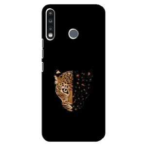 Чохол з леопардовим принтом на TECNO Camon 12 CC7 (Леопард на чорному)