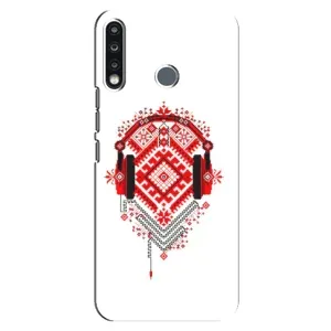 Силіконовый Чохол на TECNO Camon 12 CC7 з картинкой Вишиванки (Модна вишиванка)