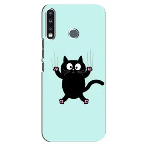 Силиконовый чехол с котиком для TECNO Camon 12 CC7