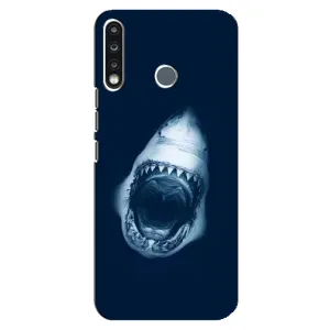 Силиконовый бампер с картинкой животных для TECNO Camon 12 CC7 (Пасть Акулы)