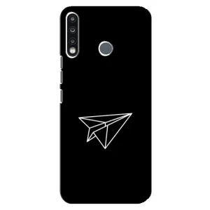 Чохол з картинками на чорному фоні для TECNO Camon 12 CC7 (Літак)