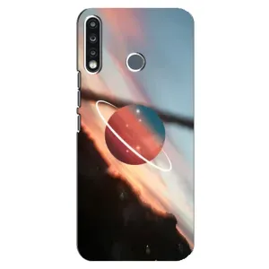 Чехол (ТПУ) с планетами на TECNO Camon 12 CC7 (Сатурн)