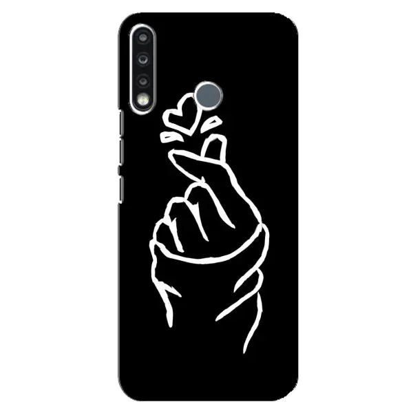 Чехол с рисунком «Сердце на черном» для TECNO Camon 12 CC7 Чехол с рисунком «Сердце на черном» для TECNO Camon 12 CC7